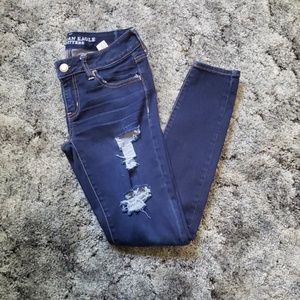 AEO Distressed Super Stretch Jegging Size 2 Short